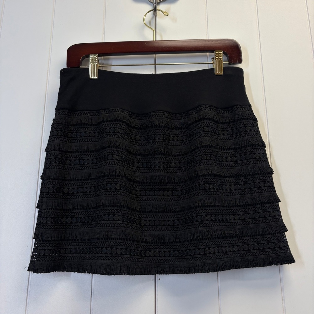 Bailey/44 Clubwear Tiered Fringe Mini Skirt Women Medium Boho Festival Night Out